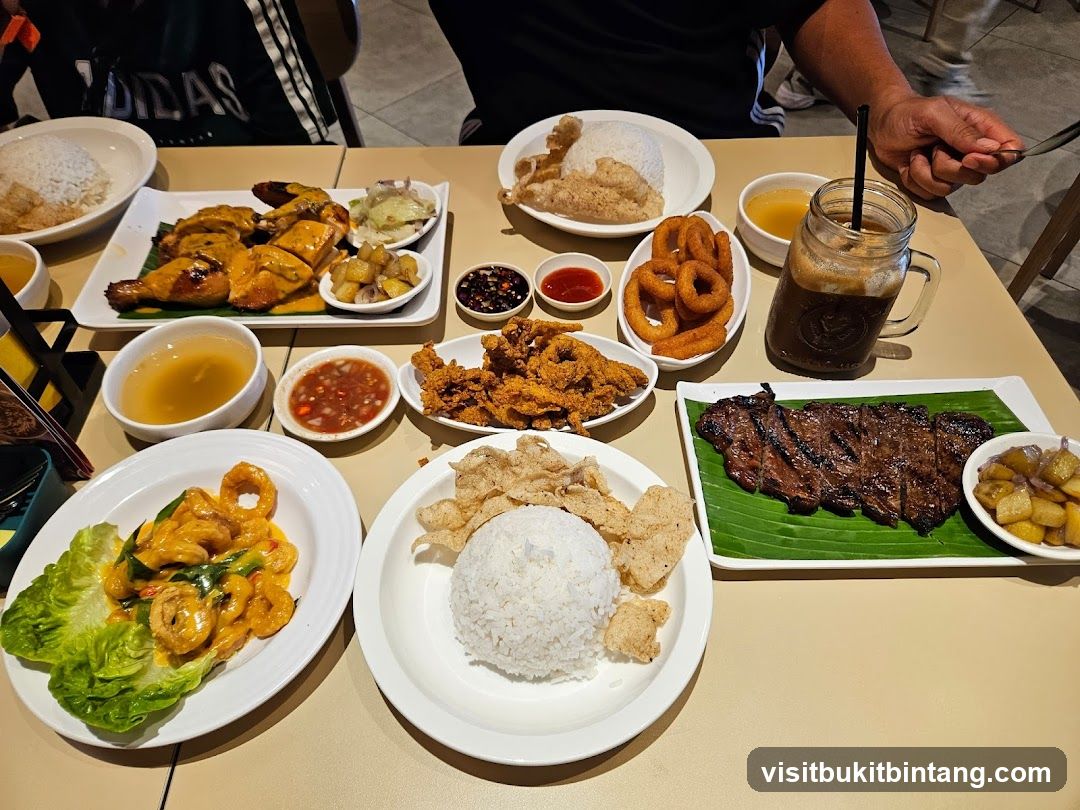 Table with various dishes