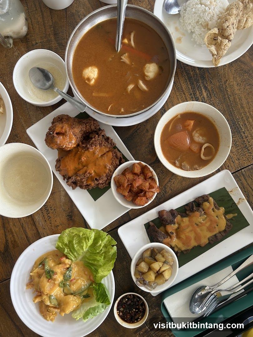 Assortment of Dishes on a Wooden Table