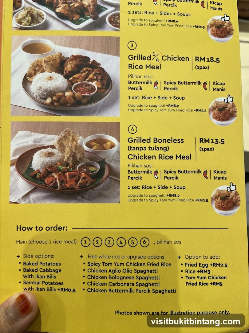 Grilled Chicken Rice Meal