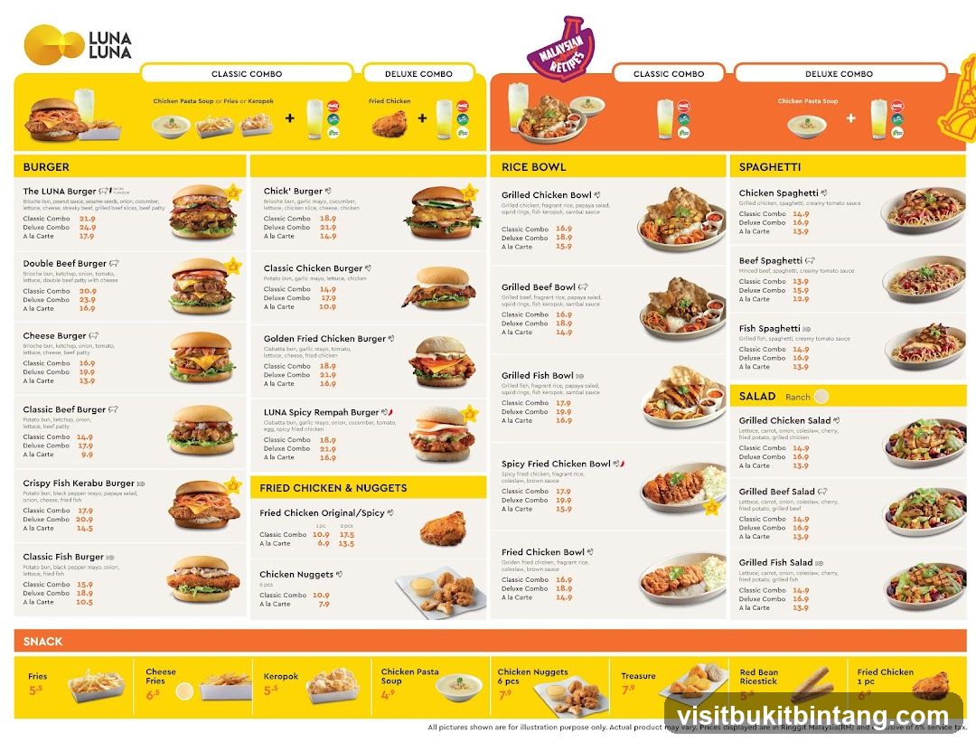 LUNA LUNA Menu