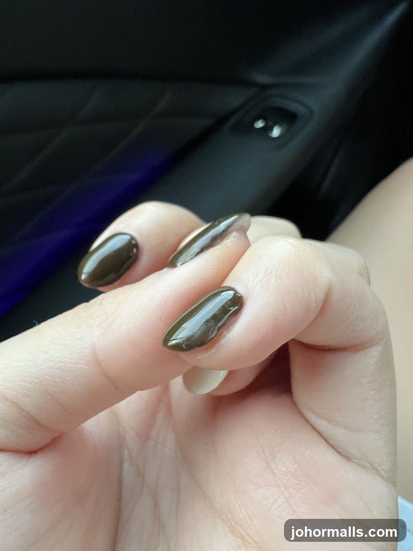 Dark Brown Nails