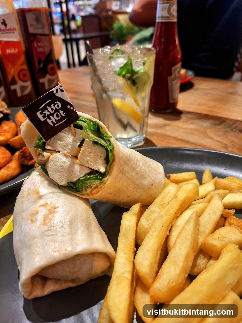 Chicken Wrap with Fries