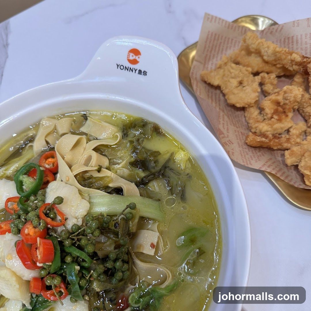 Fish Soup with Fried Chicken