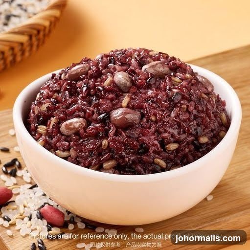 Bowl of Black Rice with Peanuts