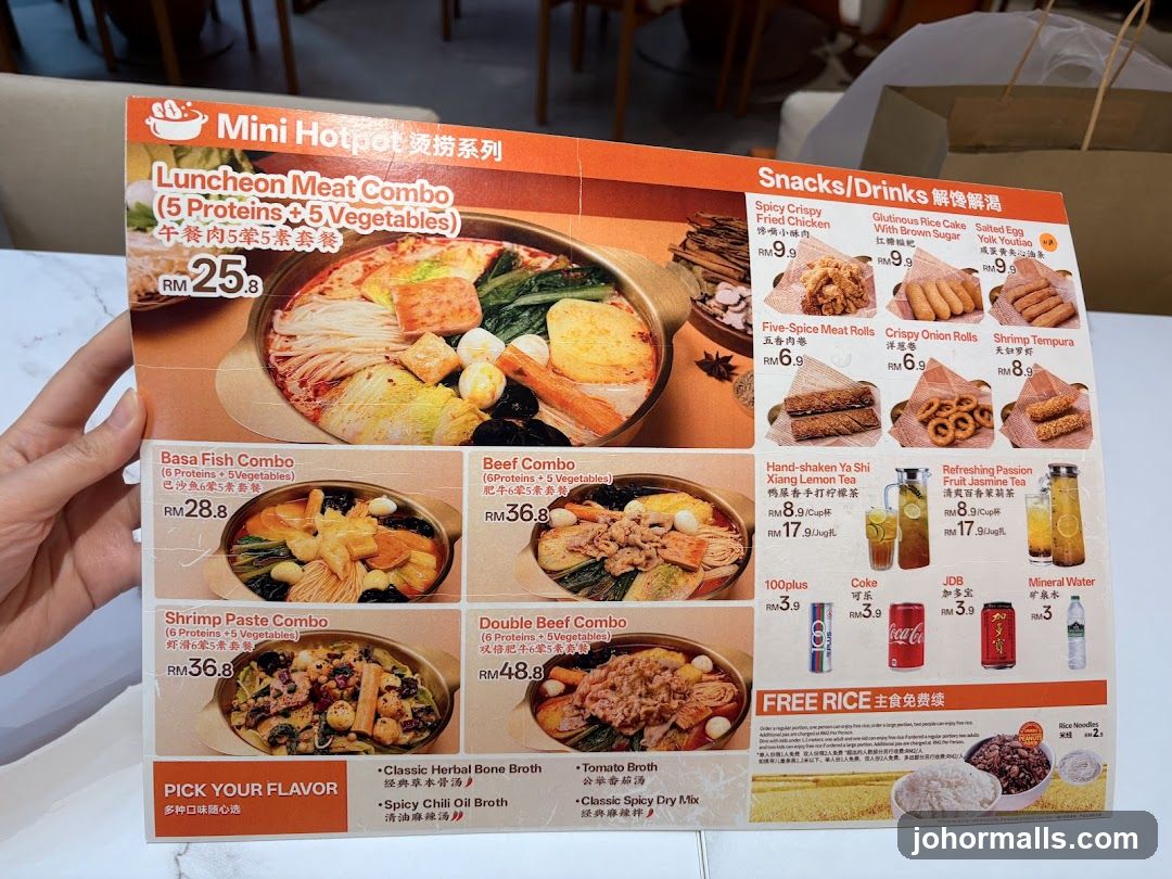 Mini Hotpot Menu