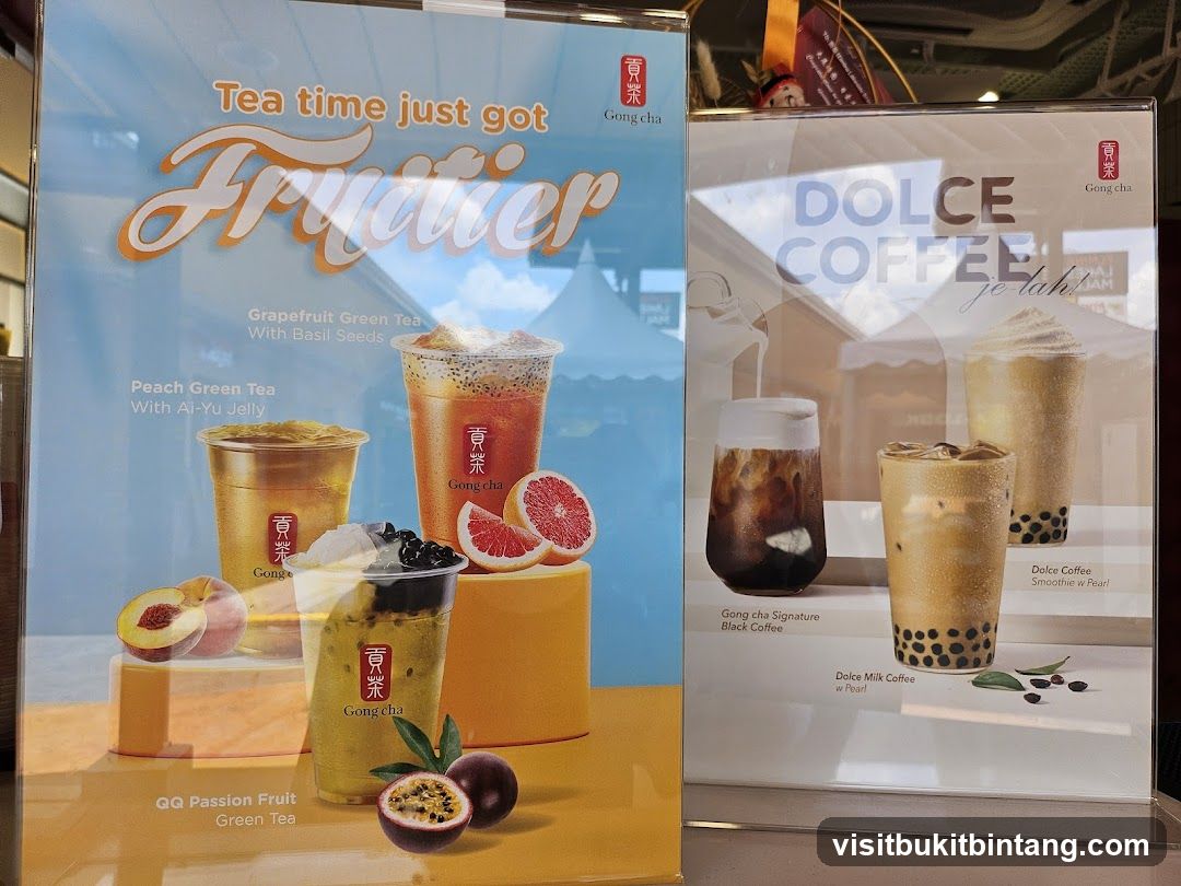 Gong Cha Fruit Teas and Dolce Coffees