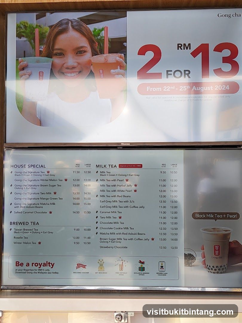 Gong Cha Menu