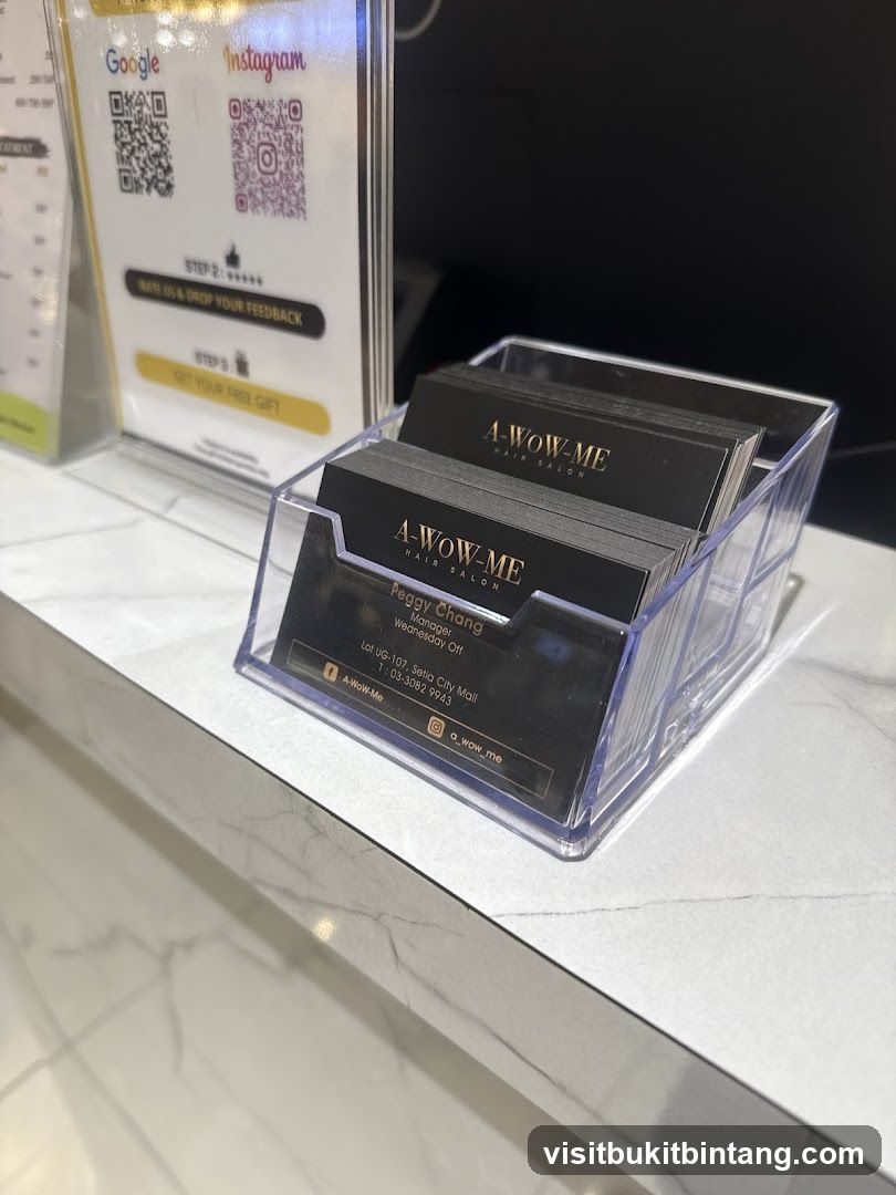 Business Cards and Feedback Display