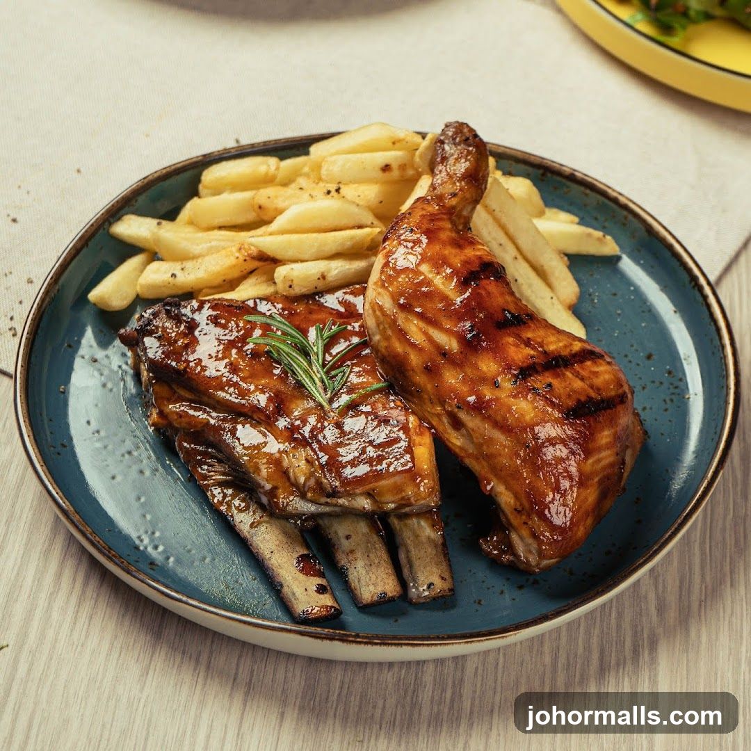 BBQ Ribs and Chicken with Fries