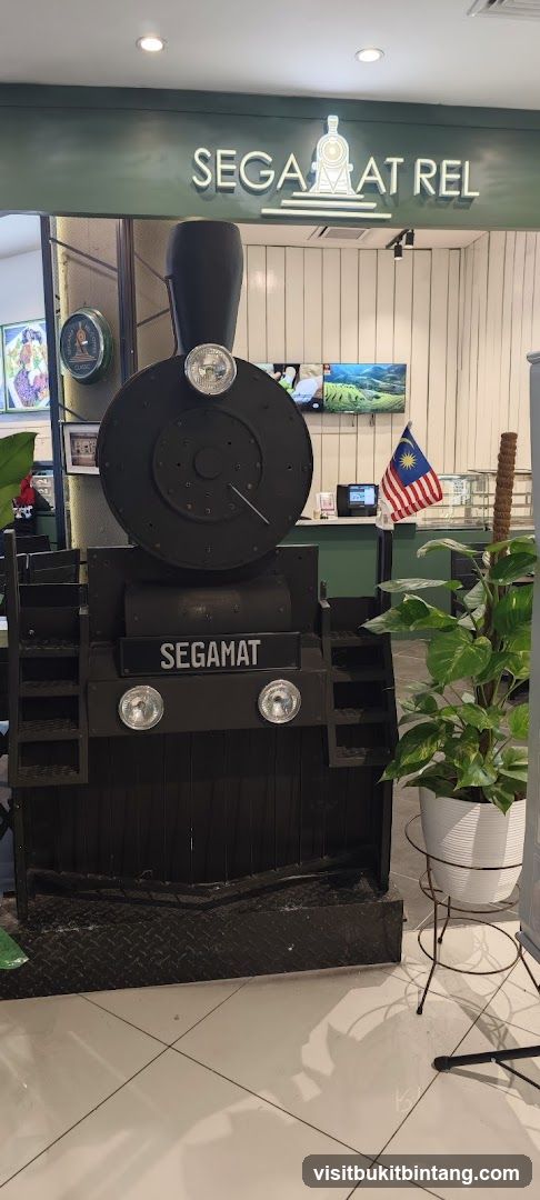 Train-themed restaurant entrance