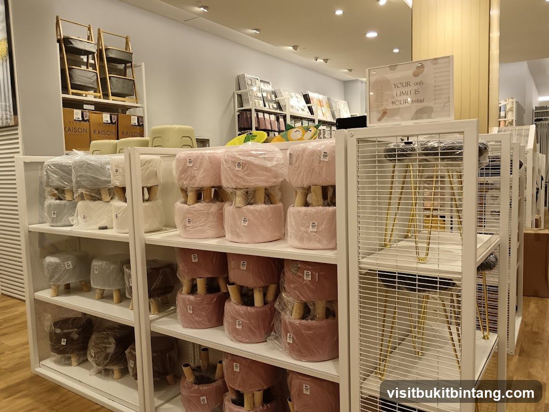 Store Interior with Stools and Shelving