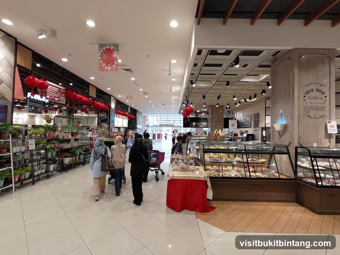 Supermarket Interior with Bakery Display