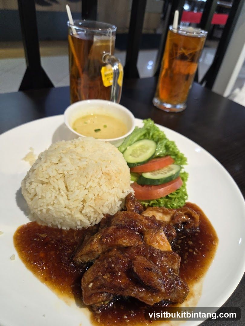Chicken Rice Dish with Tea