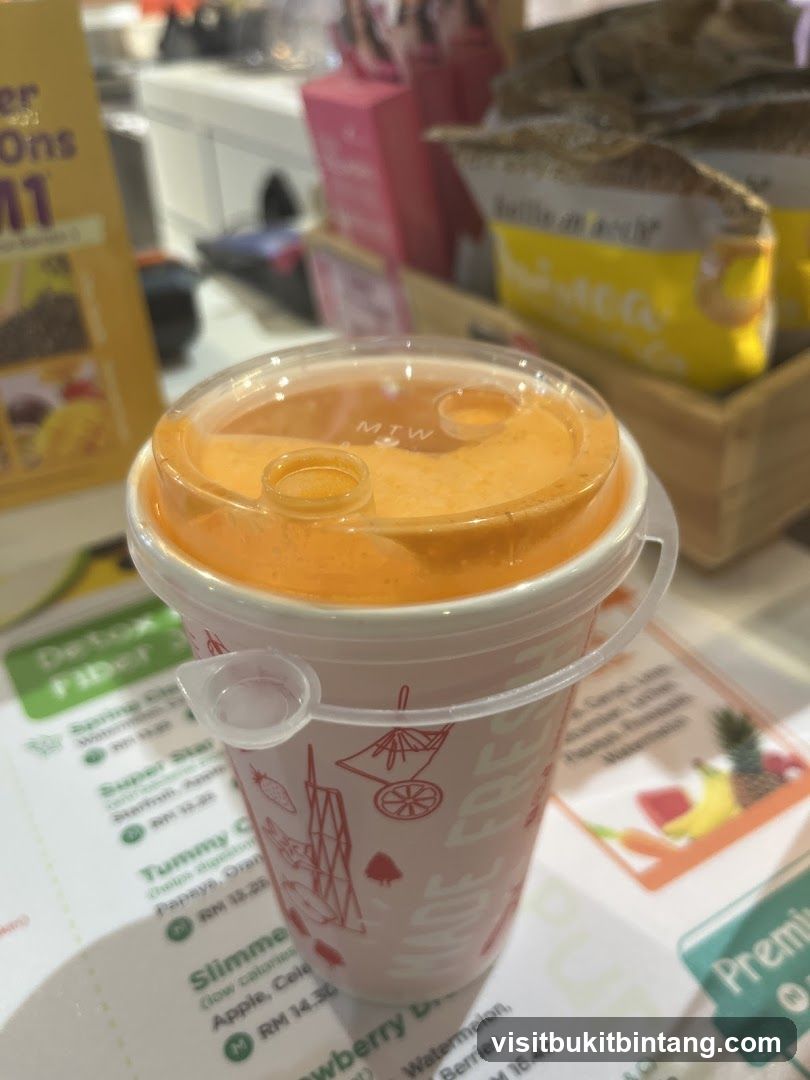 Juice Cup and Menu