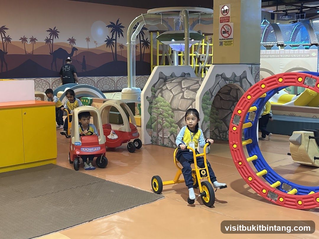 Children playing in an indoor playground