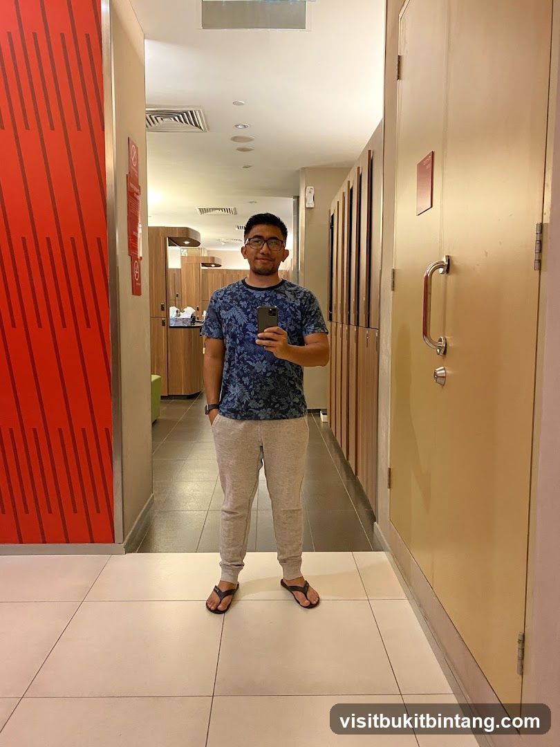 Man in Locker Room