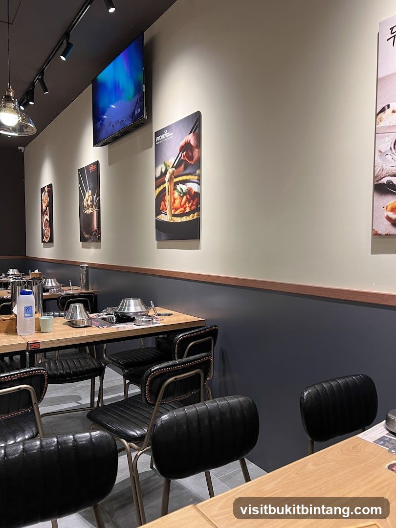 Restaurant Interior with Food Art