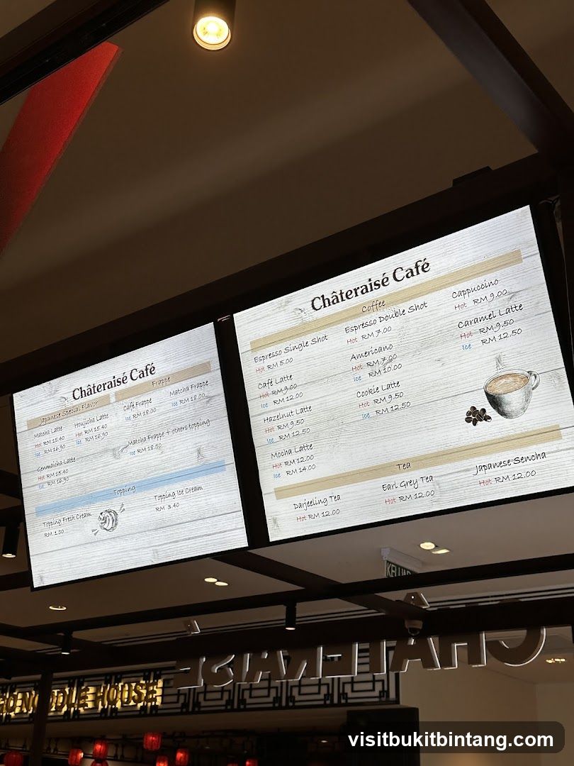 Châteraisé Café Menu