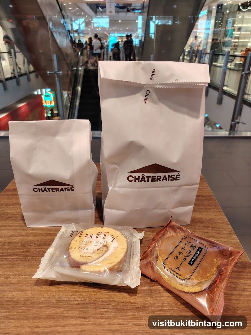 Chateraise pastries and bags
