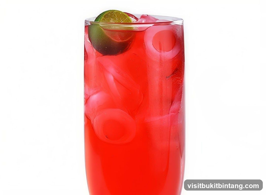 Red Drink with Lime