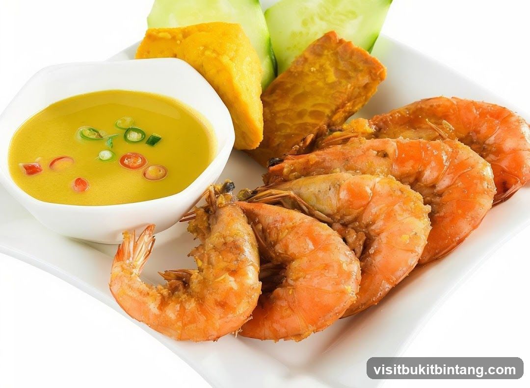 Shrimp with Sauce and Sides