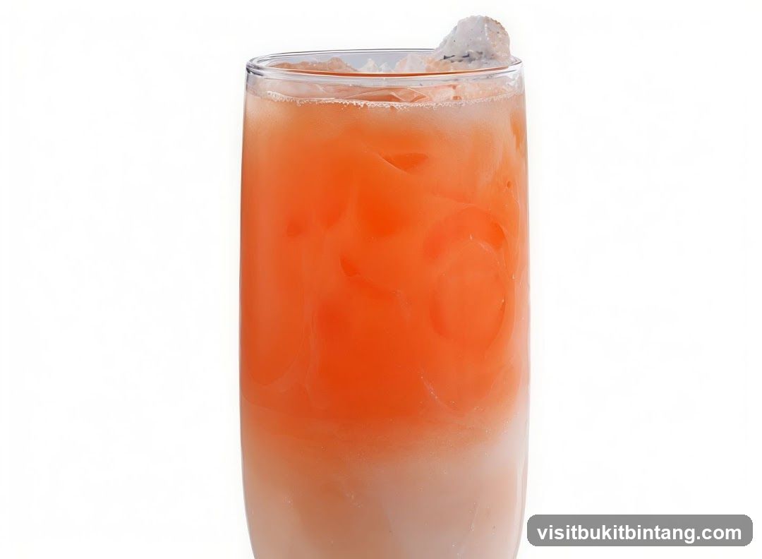 Orange and White Layered Drink