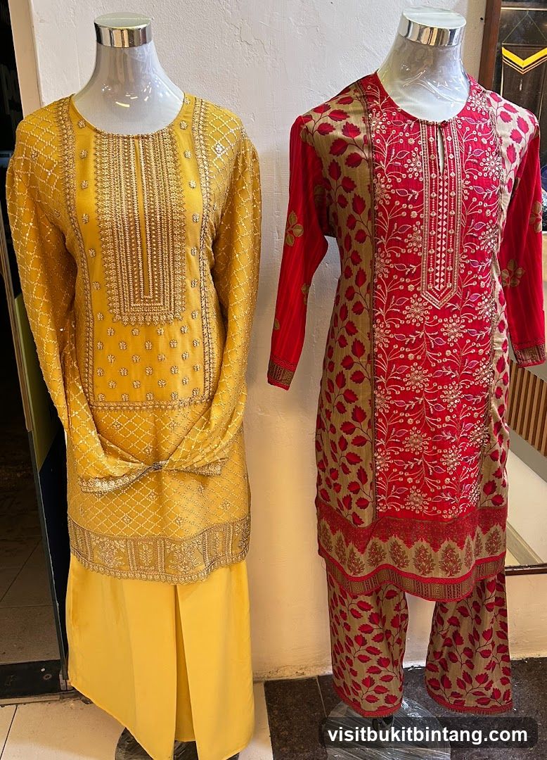Women's Traditional Attire on Mannequins