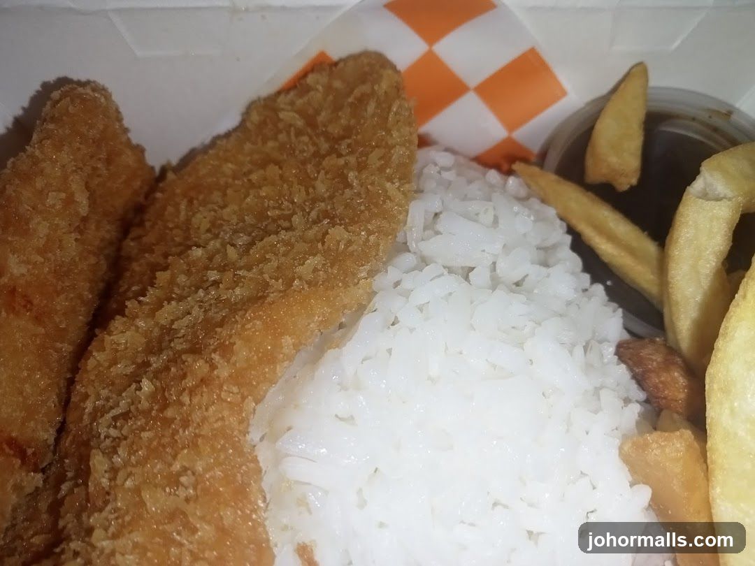 Fried Fish and Chips with Rice
