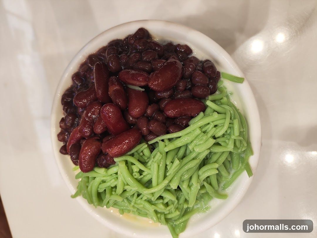 Red Bean and Chendol Dessert