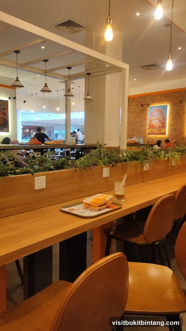 Restaurant Interior with Food Tray