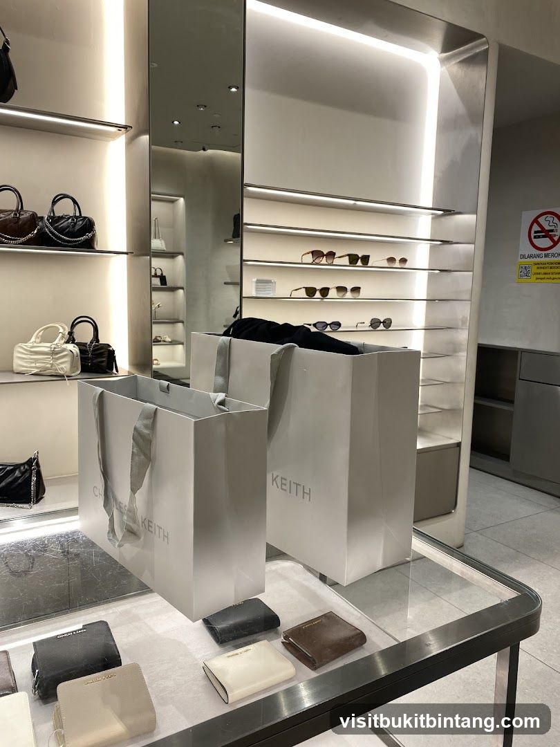 Store Interior with Handbags and Wallets