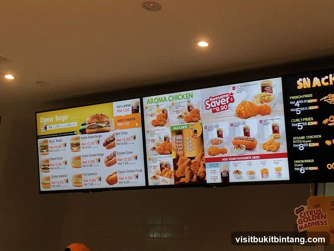 A&W Menu