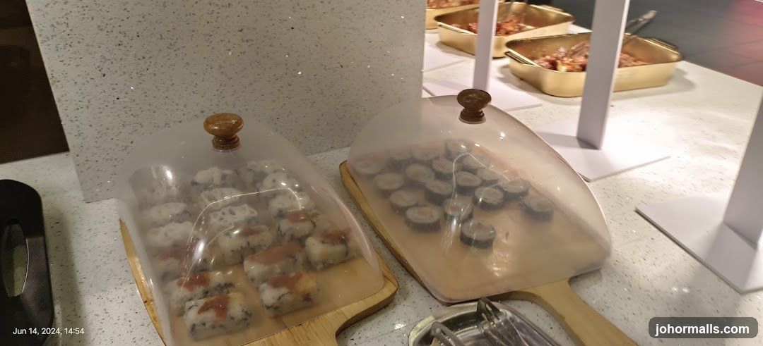 Buffet Sushi and Food Trays