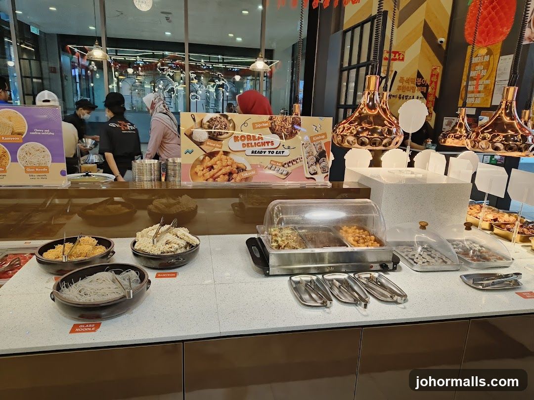 Buffet Counter with Korean Delights
