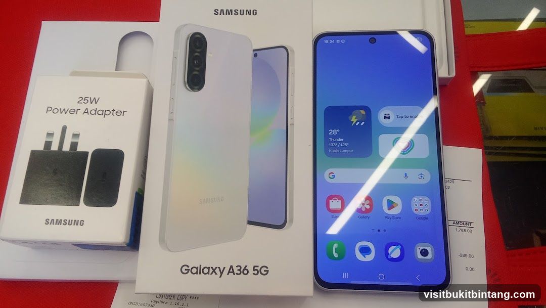 Samsung Galaxy A36 5G with Accessories