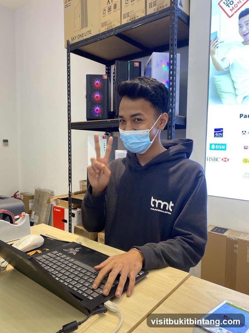 Man at Computer Store