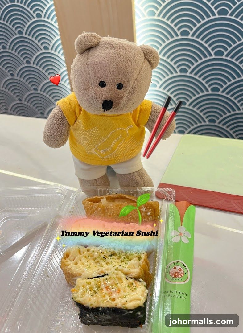 Teddy Bear with Vegetarian Sushi