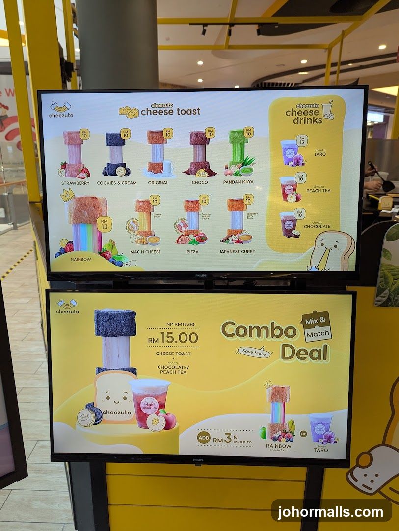 Cheezuto Cheese Toast and Drinks Menu