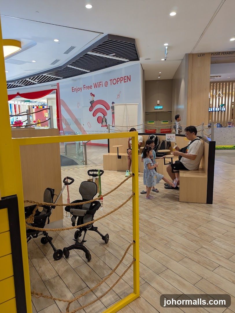 Mall Interior with Seating Area