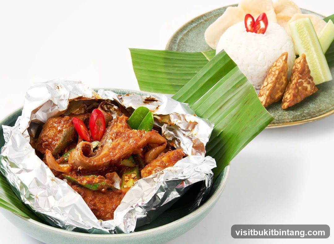 Foil-wrapped dish with rice and tempeh