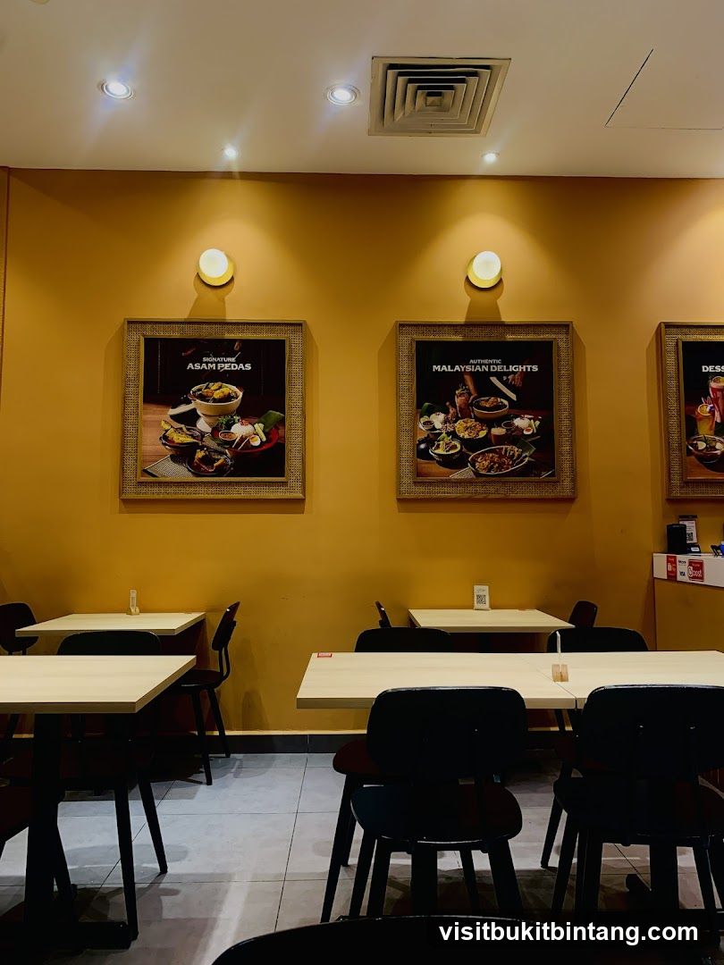 Restaurant Interior with Malaysian Food Posters