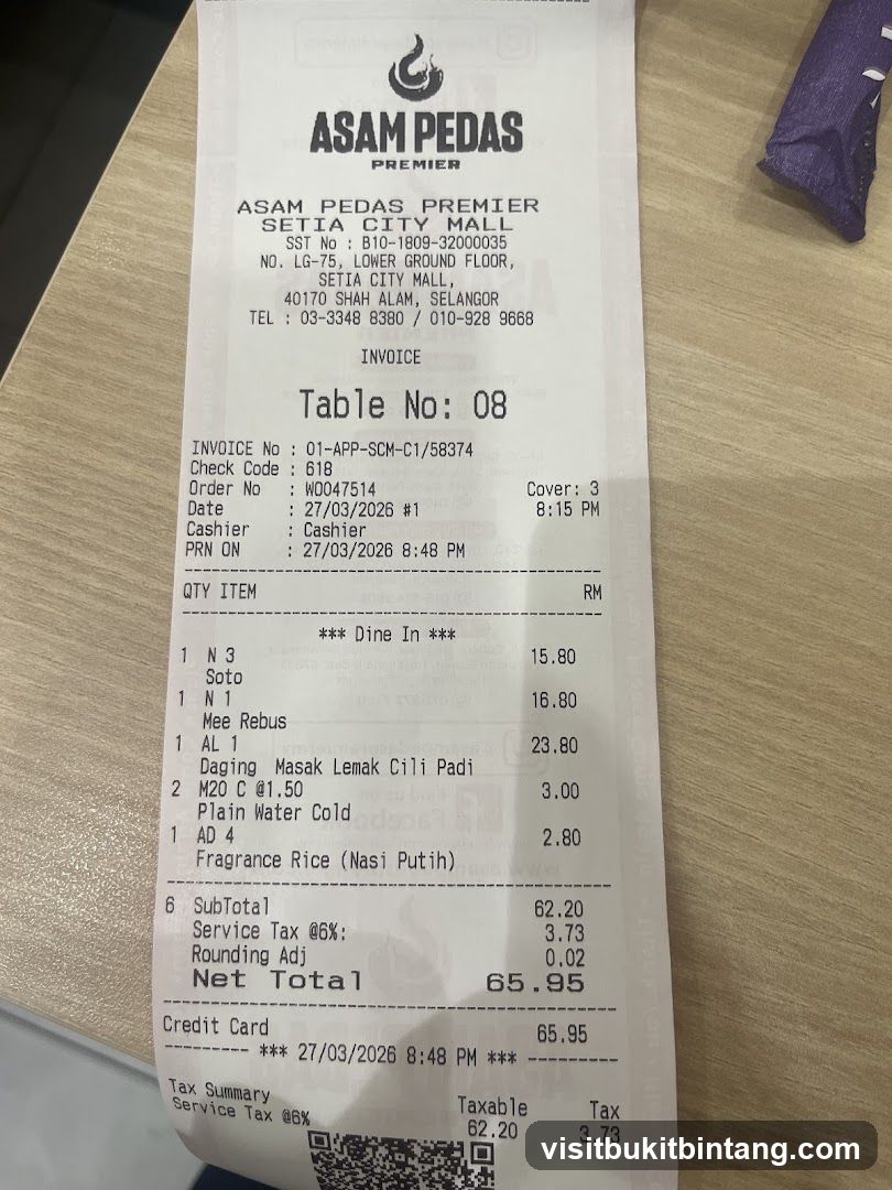 Restaurant Receipt