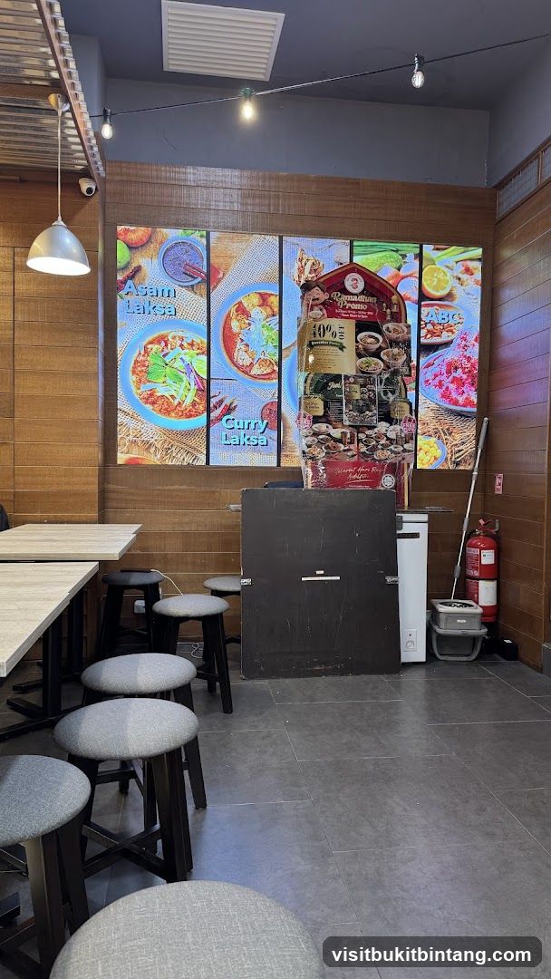 Restaurant Interior with Food Displays