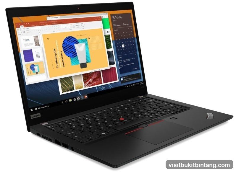 Lenovo Laptop Displaying Presentation Software