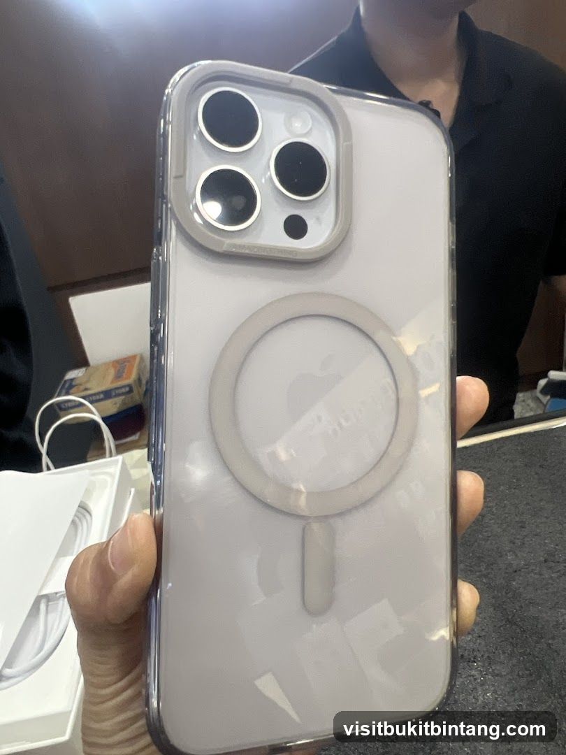 iPhone with Clear Case