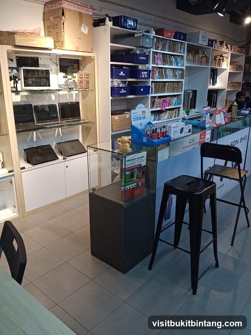 Electronics store interior