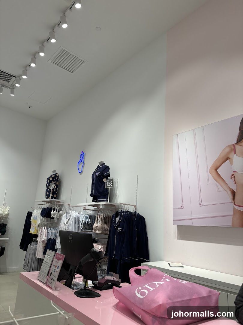 Store Interior with Pajamas and Lingerie Display