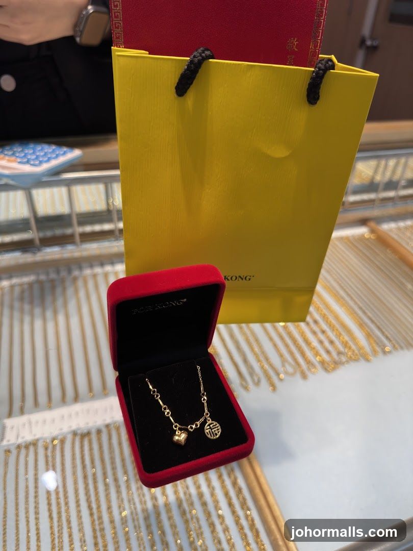 Gold Necklace in a Jewelry Box