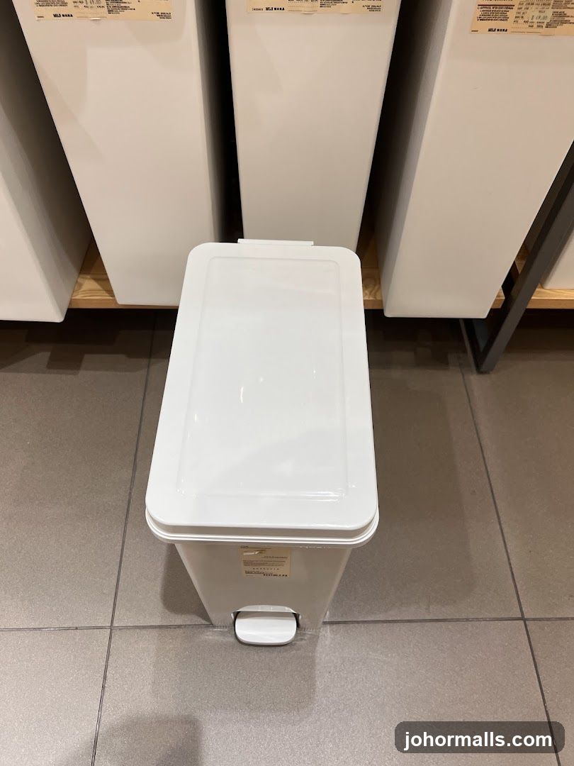 White Pedal Bin