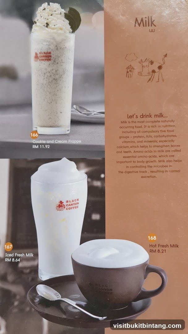 Milk Menu